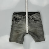 True Religion Denim Shorts - 24W US 0 Gray Cotton