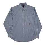 Tommy Hilfiger Striped Shirt - Large Blue Cotton