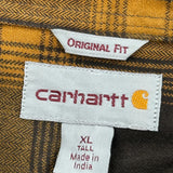 Carhartt Checked Flannel Shirt - XL Brown Cotton