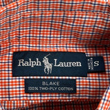 Blake Ralph Lauren Checked Shirt - Small Red Cotton