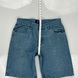 Qruel Denim Shorts - 34W 12L Blue Cotton