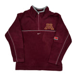 Youth Nike University Of Minnesota 1/4 Zip - Small Burgundy Polyester