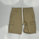 Wrangler Cargo Shorts - 34W 11L Khaki Cotton