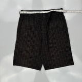 Dickies Checked Cargo Shorts - 32W 12L Gray Cotton Blend