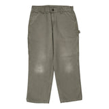 Carhartt Double Knee Carpenter Pants - 34W 30L Gray Cotton