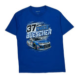 Chris Buescher Nascar T-Shirt - Large Blue Cotton