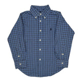 Age 4 Ralph Lauren Checked Shirt - XS Blue Cotton