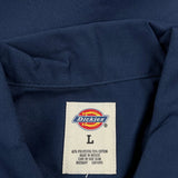 Dickies Short Sleeve Shirt - Large Navy Polyester Blend