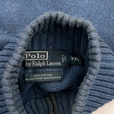 Polo By Ralph Lauren 1/4 Zip - 2XL Blue Cotton