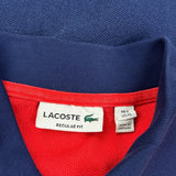 Lacoste Striped Polo Shirt - Large White Cotton