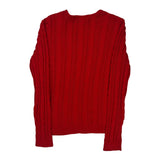 Ralph Lauren Cable Knit Sweater - Large Red Cotton