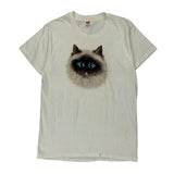 Hanes T-Shirt - Large Cream Cotton