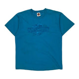 Harley Davidson Graphic T-Shirt - Large Blue Cotton