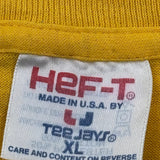 Eastern Quakers Tee Jays Single Stitch Long Sleeve T-Shirt - XL Yellow Cotton