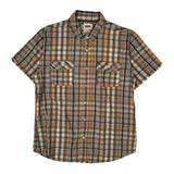 Levis Checked Short Sleeve Shirt - Large Multicoloured Cotton
