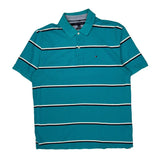 Tommy Hilfiger Striped Polo Shirt - XL Blue Cotton