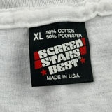 Screen Stars Graphic T-Shirt - XL Purple Cotton Blend