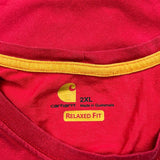 Carhartt T-Shirt - 2XL Red Cotton