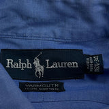 Yarmouth Ralph Lauren Shirt - Large Blue Cotton