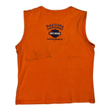 Daytona Bike Week 2002 Harley Davidson Graphic Vest - Medium Orange Cotton