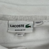 Lacoste Polo Shirt - Large White Cotton