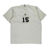 Vintage Number 15 Adidas Football Football Shirt - XL White Polyester