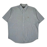 Ralph Lauren Short Sleeve Shirt - XL Blue Cotton