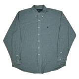Blake Ralph Lauren Checked Shirt - XL Green Cotton