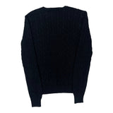 Ralph Lauren Sport Cable Knit Sweater - Large Black Cotton