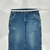 Carhartt Double Knee Carpenter Jeans - 36W 32L Blue Cotton
