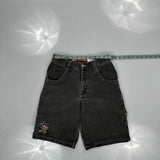 Unbranded Cartoon Denim Shorts - 26W UK 6 Black Denim