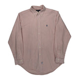 Ralph Lauren Striped Shirt - Large Red Cotton