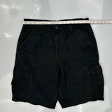 Aeropostale Cargo Shorts - 34W 10L Black Cotton