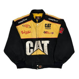 Ward Burton Winston Cup Series Cat Nascar Bomber Jacket - 2XL Black Cotton