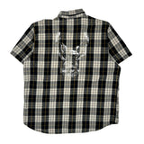 Motorcycles Harley Davidson Checked Short Sleeve Shirt - 2XL Black Cotton