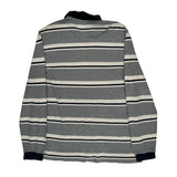 Lacoste Striped Long Sleeve Polo Shirt - 2XL Navy Cotton