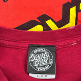 Santa Cruz Tie-Dye T-Shirt - Large Red Cotton