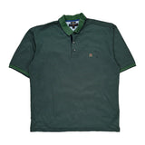 Vintage Tommy Hilfiger Striped Polo Shirt - XL Green Cotton