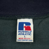 Made In USA Russell Athletic Collared Zip Up - Large Green Cotton