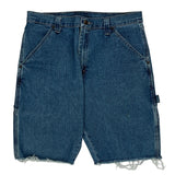 Wrangler Carpenter Shorts - 34W 11L Blue Cotton Blend