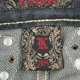 Krusauer Studded Jeans - 36W 32L Dark Wash Denim