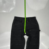 Carhartt Double Knee Carpenter Trousers - 32W 30L Black Cotton
