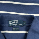 Polo By Ralph Lauren Striped Polo Shirt - XL Blue Cotton