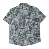 Rivers Graphic Hawaiian Shirt - XL Black & White Cotton
