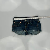 True Religion Denim Shorts - 25W US 0 Dark Wash Cotton