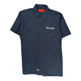 Pelican Brewing Company Dickies Short Sleeve Shirt - Medium Navy Polyester Blend
