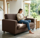 Anyseat 2-Seater Sofa Cover – Plain Coffee Style Slipcover for Living Room Chair Protection