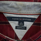 Tommy Hilfiger Checked Shirt - Large Red Cotton