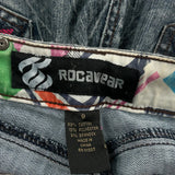 Rocawear Graphic Jeans - 32W UK 10 Multicoloured Cotton
