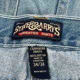 Steve & Barry Carpenter Pants - 34W 32L Light Wash Cotton